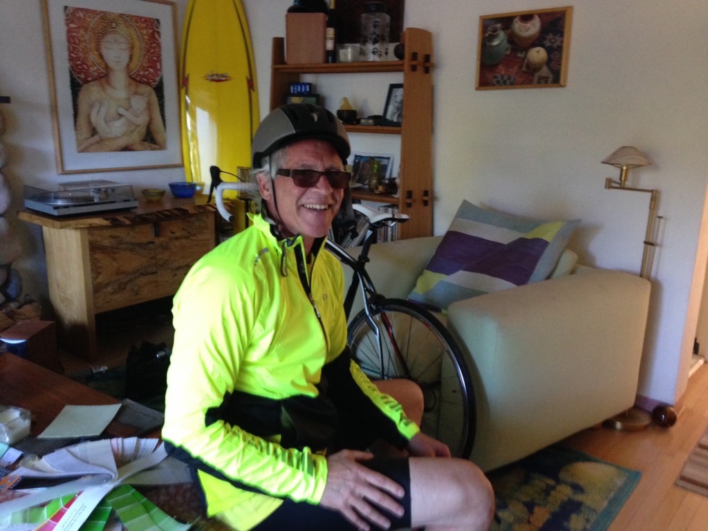 Jack in his Screaming Yellow OP jacket, ready to go