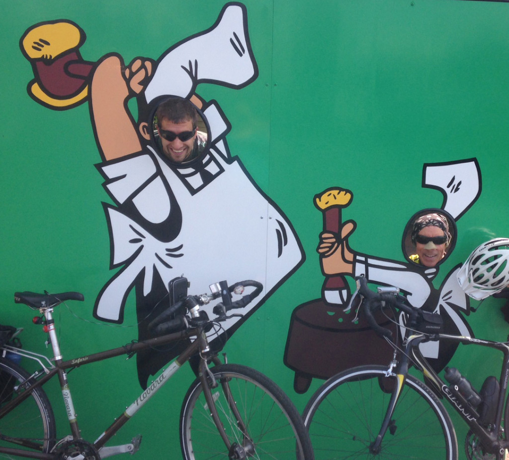 Spenser and Tom working on the ride through Buelton.