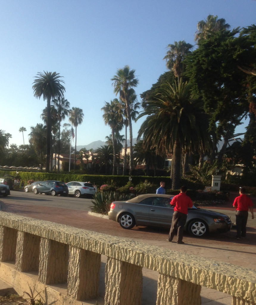 Valet parking for a Coral Casino event, while I eat my hard boiled egg