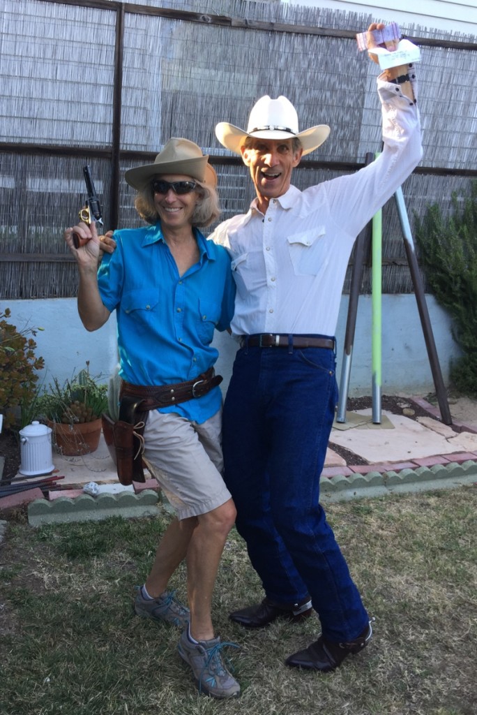 Jill and Tom get set for the Fiesta Rodeo